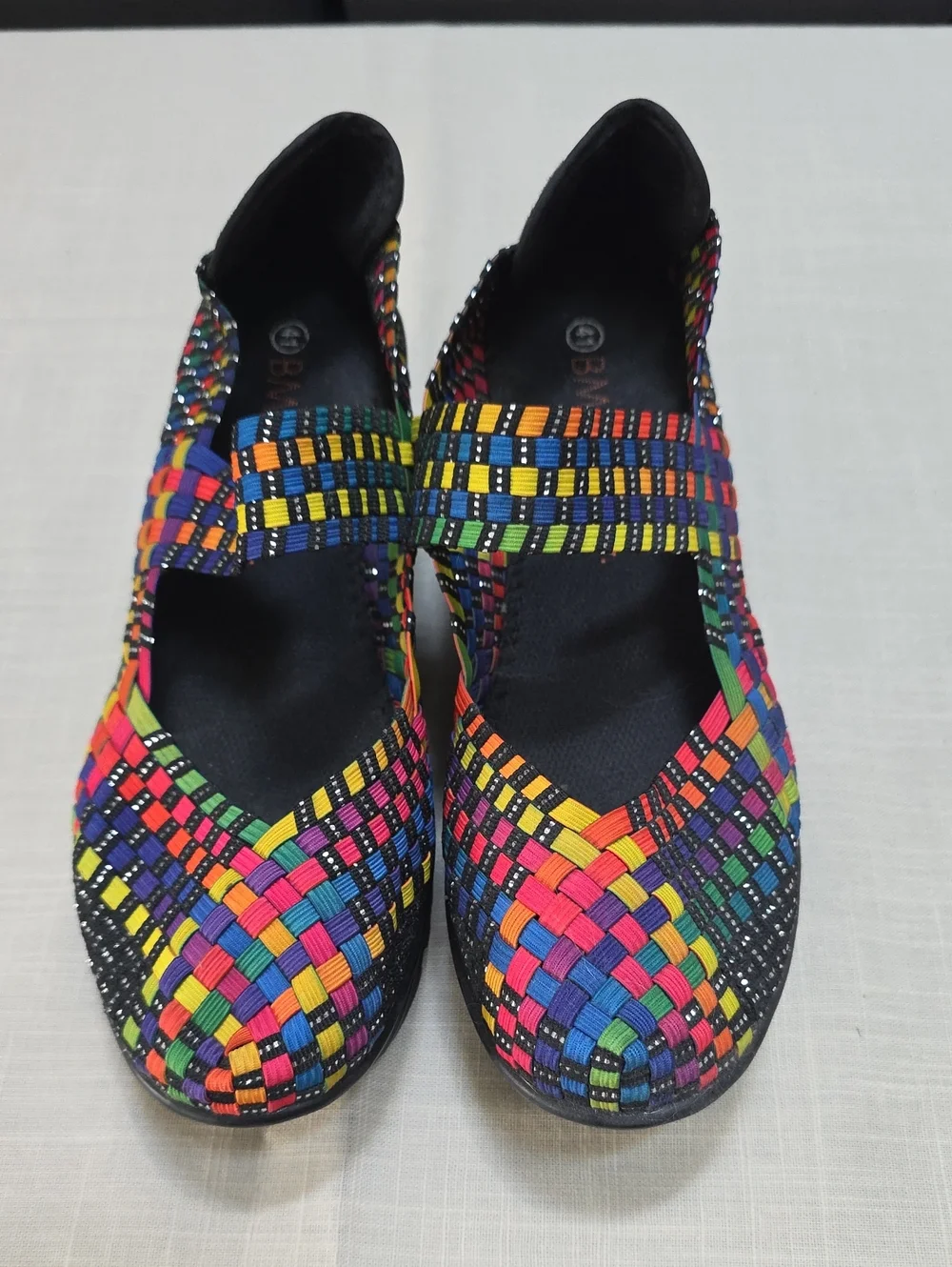 Bernie Mev Multicolor Woven Mary Jane Flats - Women